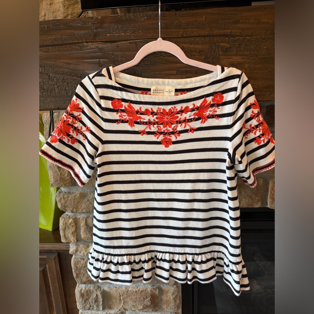 Kate Spade Broome Street Embroidered Top